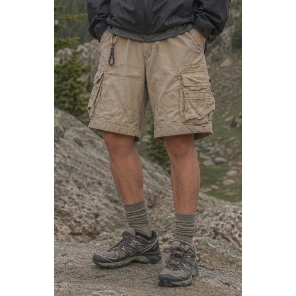 Levi Strauss Mens Tan Khaki Utility Cargo Shorts W38 Regular Fit Rugged gorpcore
